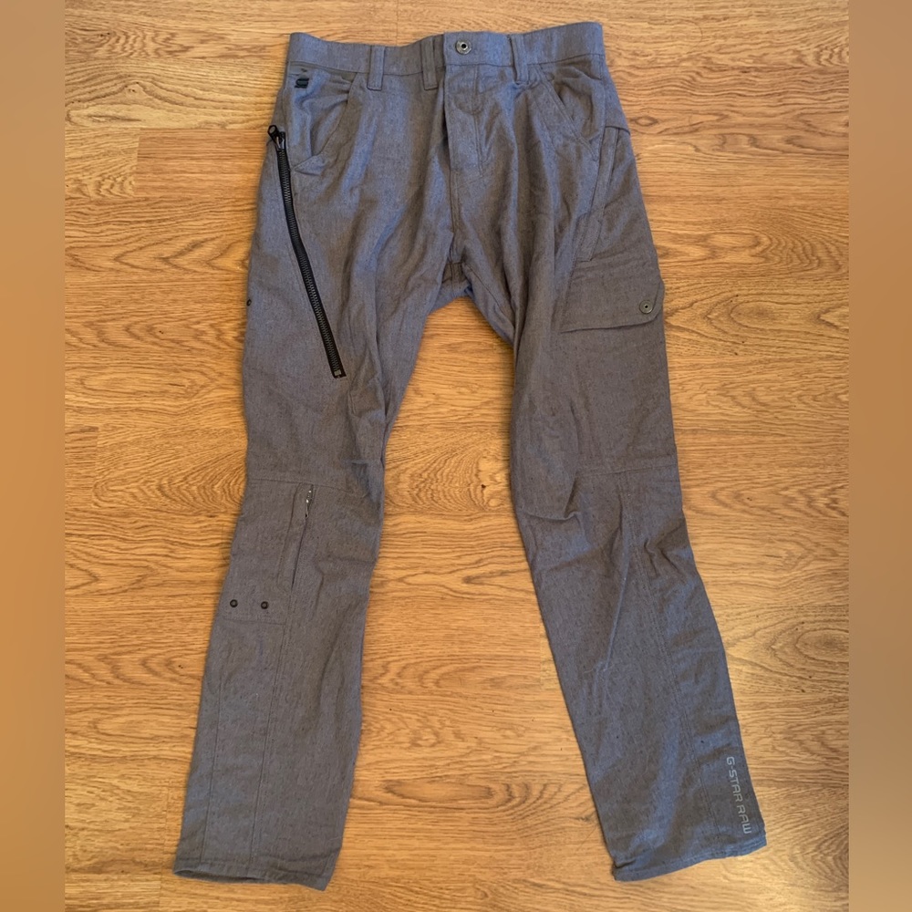 G-Star RAW CitiShield 3D Cargo Slim Tapered Jeans Grey Gray 33 / 32